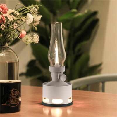 China Modern Industrial LED Kerosene Lamp Table Light 4000mAh Rechargeable Battery Kerosene Lamp Dimmable Vintage Oil LED Table Lamps for sale