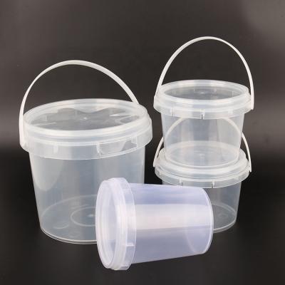 China Super Quality Portable 2L Capacity Transparent Plastic Milk Bucket With Lid for sale