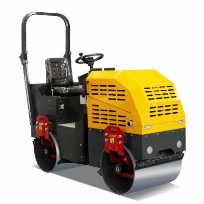 China Machinery Repair Shops 1ton Mini Double Drum Road Roller Machine Fully Hydraulic Vibratory Road Roller for sale