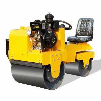 China Machinery Repair Shops Two Series 1 Ton Hydraulic Pump Drive Ride-on Diesel Vibratory Roller Mini The Road Roller Compactor for sale