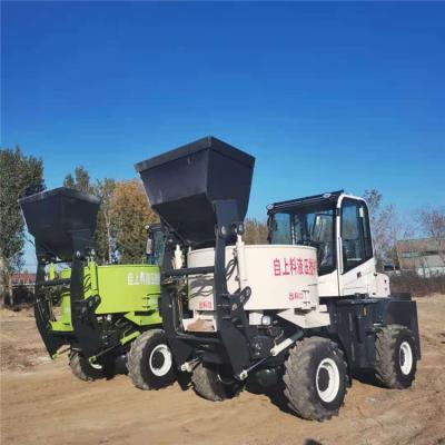 China Building Material Shops Mini Self Loading Truck Cement Mixer High Productivity Flat Mouth Concrete Mixer Truck for sale