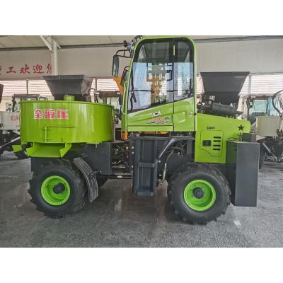 China Building Material Shops Small Concrete Mixer Truck 4 Wheel Flat Tell All Terrain Self Loading Mobile Concrete Mixer Truck Lipstick Price For Sale for sale