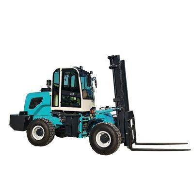 China Building Material Shops Factory Supply All Rugged Terrain Diesel Forklift 3-5 Tons Diesel Engine Hydraulic Forklift for sale