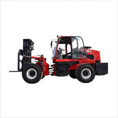 China Building Material Shops Professional Rough Terrain Forklift Production 3-5 Ton Rough Terrain Forklift Grapples for sale