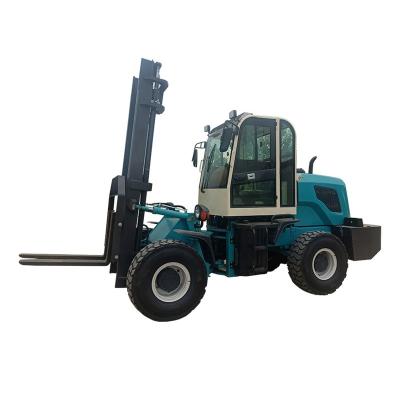 China Building Material Shops China 3-5 Ton Off Road High Quality Off Road Forklift Hydraulic Diesel Forklift for sale