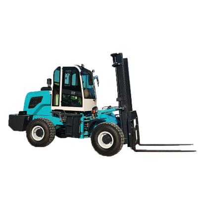 China Building Material Shops Hot Wheel 4x4 Drive Forklift 3.5 Ton Forklift Rough Terrain Off-Road Forklift for sale