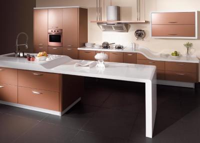 China Sliver Champagne Lacquer Kitchen Cabinets , High Gloss Kitchen Storage Cabinet for sale