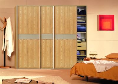 China Contemporary Design Pvc Board Sliding Door Wardrobes 18mm Mdf Board Carcass for sale