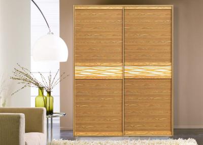 China Built In Double Fitted Sliding Door Wardrobes With Shutter Doors Coloured for sale