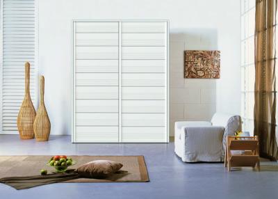 China Small Real Wood White Double Wardrobe With Sliding Doors For Hotel / Home / Apartment for sale