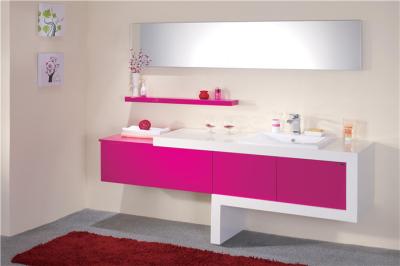 China Double Sink Bathroom Vanities And Cabinets With Mirror Custom Lacquer Painting for sale