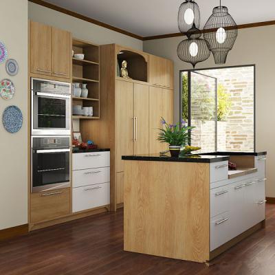 China Classic Design Melamine Paint Kitchen Cabinets For Apartment Free Standing for sale