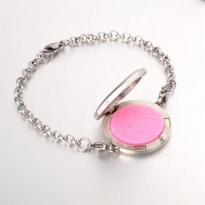 China Cute Fashion Stainless Steel Diffused Aromatherapy Essential Oil Jewelry Bracelet for sale