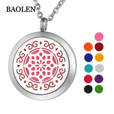 China Wild Diffuser Ethnic Fragrance Perfume Jewelry Pendant 316L Stainless Steel Essential Oil Pendant Necklace for sale