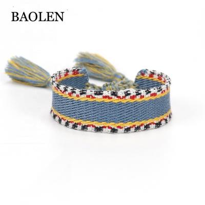 China BOHEMIA DIY Tassel Customized Handmade Braided Woven Adjustable Friendship Bracelet For Women for sale