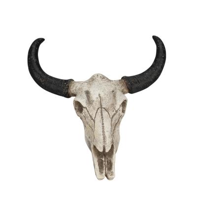 China Worlwide Popular Cheap Resin Crafts Skull Animal Cow Skull Wall Decor Halloween Easter Decor Cow Skull Home Art for sale