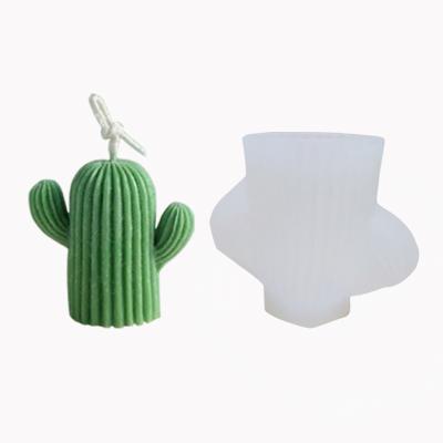 China Beautiful cactus ornament gypsum cake mold cactus resin epoxy process mold viable silicone tabletop aromatic mold for sale