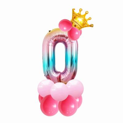 China Baby Birthday Party Wedding Foil Balloons Birthday Party Decoration Foil Balloon With Balloon With Combo Set for sale