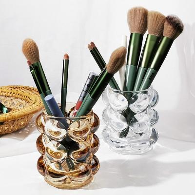 China 2022 Nordic Bead Stitch New Arrival Crystal Glass Beads Makeup Brush Holder Case Mug for sale