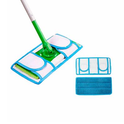 China Amazon Hot Success Product Set 2 Reusable Microfiber Mop Pads Viable for sale