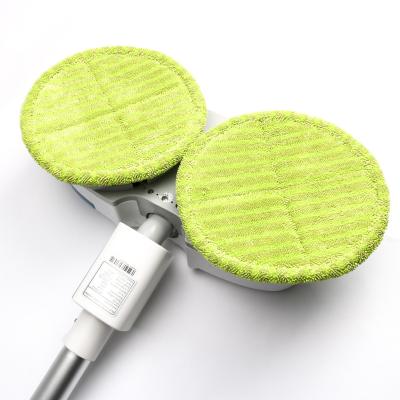 China Sustainable Green Spin Microfiber Floor Cleaning Cloth Mop Pad For Mop Accessory for sale