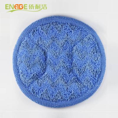 China Sustainable OEM Custom Wet And Dry Household Cleaning Round Microfiber Wipe Pads For Floor Cleaning for sale