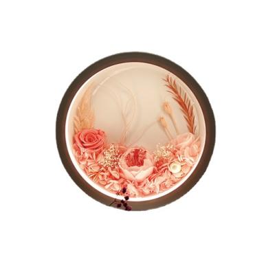 China Light Luxury Valentine Gifts Led Bouquet Natural Wholesale Eternal Flower Square Round Heart for sale