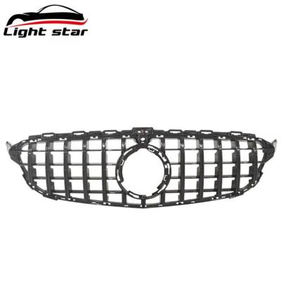 China Factory Direct Plastic Car Front Grill For Mercedes Benz C Class Change AMG Vertical Bar 19-21 for sale