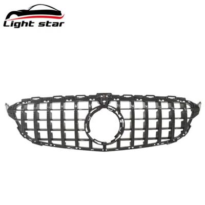 China Factory Plastic Chinese Car Front Grill For Mercedes Benz C Class Change AMG Vertical Bar 19-21 for sale