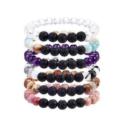 China China Wholesale Folk Crafts Seven Chakra Natural Clear Quartz Healing Stones Crystals Jewelry Beads Bracelets For Wedding Keepsake for sale