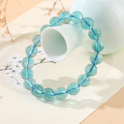 China Clear High Quality Crystal Bracelets Healing Natural Stone From China 8mm Natural Blue Fluorite Bracelet For Gift for sale