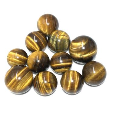 China China New Arrival Small Natural Reiki Quartz Stone Carving Open Tiger Eye Crystals Ball Sphere Healing For Feng Shui Decoration for sale