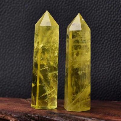 China Wholesale Natural Gemstone Magic Wands China Reiki Obelisk Citrine Crystal Point Healing for sale