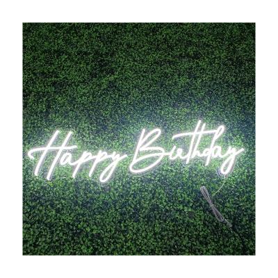 China Buildings Drop Shipping Custom Cable LED Neon Light For Birthday Event Decor Happy Birthday Neon Sign for sale