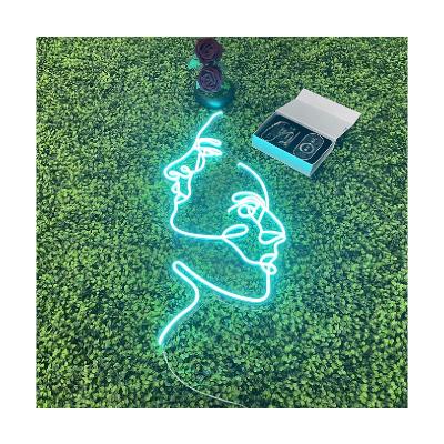 China Dropshipping Wall Mounted Indoor And Outdoor Wall Mounted Design Two Face Neon Lamp Custom Decor LED Unique Home Unique Neon Sign for sale