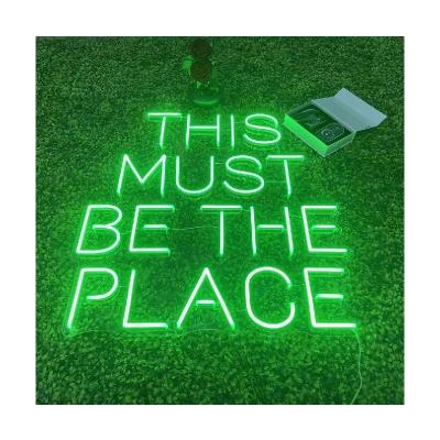 China Indoor and Outdoor Dropshipping Customize Letters Neon Light Sign This Must Be The Place Neon Sign Shop Decoration LED Neon Light for sale