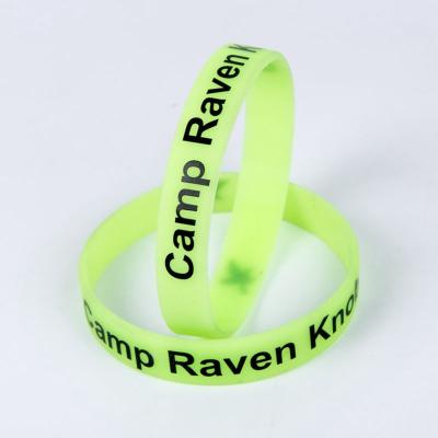 China Festival Casual/Sporting Logo Silicone Enamel Printed Wristband Custom Made for sale