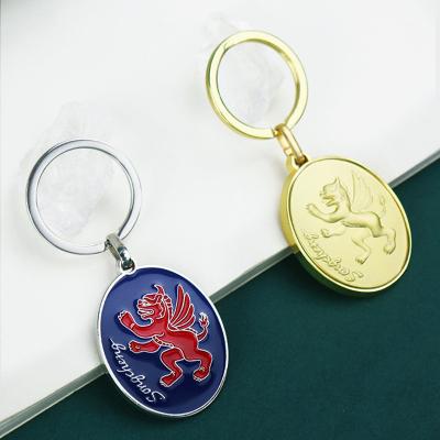 China Soft Metal Enamel Decoration Art Metal Alloy Keychains for sale