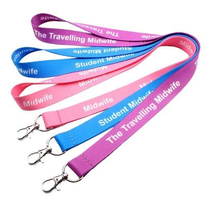 China Wholesale Kids Reasonable Price Polyester Logo Pink Lanyards Custom Made In Bulk for sale