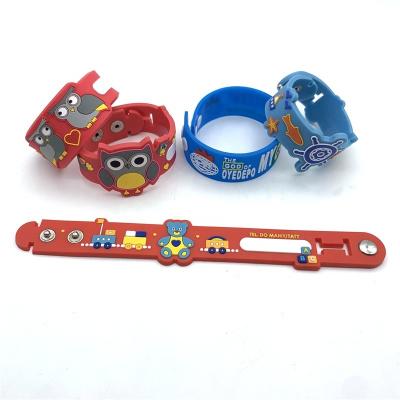 China Casual / Sporty Custom Kids Waterproof Soft PVC Rubber Wrist Band for sale