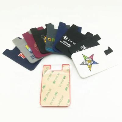 China Custom Fashion Silicone Credit Card Holder Phone With Logo for sale