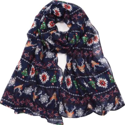 China For new Christmas style Christmas squishy printed scarf woven shawl women Christmas elk shawl for sale