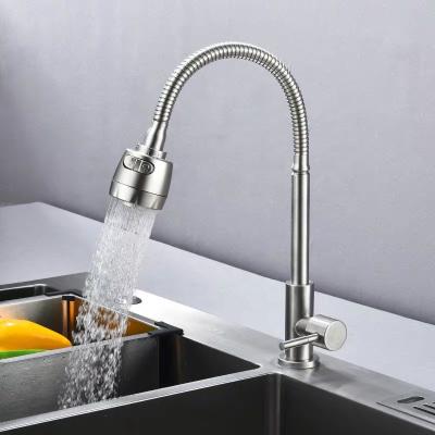 China Modern Kichen Sense Faucets Hot Sale Kitchen Faucet 304 Stainless Steel Water Tap Taps 360 Degree Rotation Kitchen Mixer Sink Faucet for sale