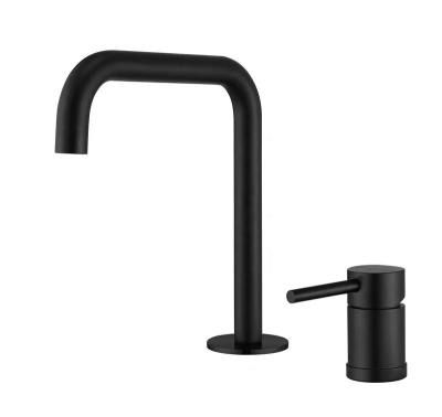 China Sense Faucets Good Quality Luxury Stylish Black Bathroom Kitchen Mixer Hot And Cold Water Basin Faucet for sale