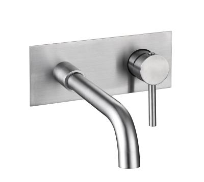 China One Way Faucets Hot Sale 304 Stainless Steel Handle Water Faucet Mixer Cold Hot Hidden In Basin Wall Mounted Faucet for sale