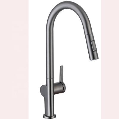 China Sense Faucets Modern Design Deck Mounted Pull Out Kitchen Sink Faucets for sale