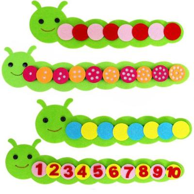 China Nonwoven Fabric Montessori Materials Caterpillar DIY Math Toys Kids Toys Number Educational Study Toys For Children Preschool Teaching Aids for sale