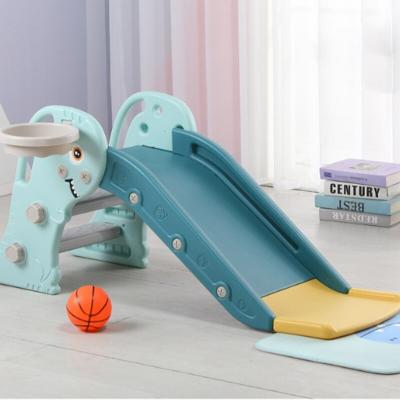 China Foldable Mini Kids Slide Climber Basketball Stand Baby Safety Happy Playground Little Sports Game Toys For Children Gifts for sale