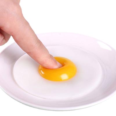 China TPR Rubber Sticky Rubber Eggs New TPR Squeeze Kitchen Food Toy Pretend Play Cooking Fried Egg Omelet Gags Joke Kids Relieve Stress Toys for sale