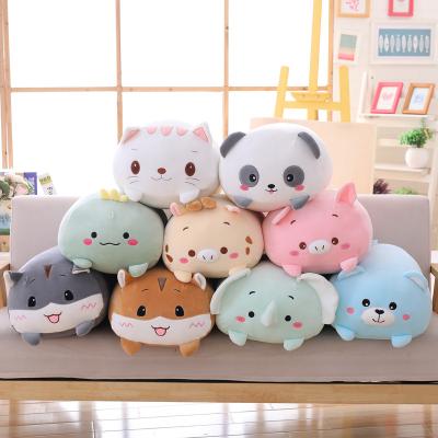 China Toy Stuffed Lovely Plush Pig Frog Cartoon Stuffed Soft Animal Cushion Pillow Cute Children Birthday Gift for sale